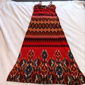 Y2K Sweetheart  Emprie Waist Babydoll  Maximalist Spaghetti Strap Maxi Dress  Sm